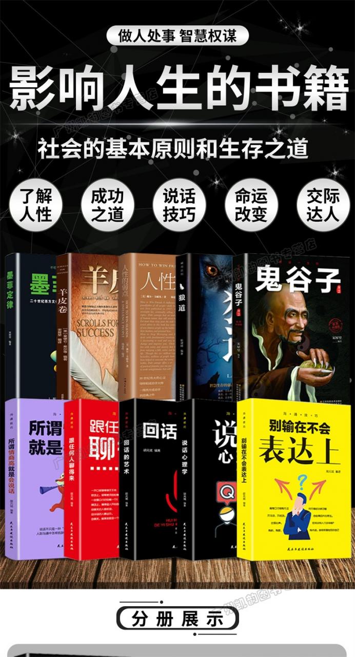 成功套装：成功者都在读的十本书（套装十册，鬼谷子、狼道等）+epub+mobi+pdf